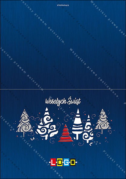 Kartki świąteczne nieskładane - BN1-356 awers