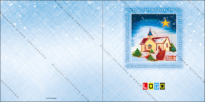 Kartki świąteczne nieskładane - BN2-100 awers