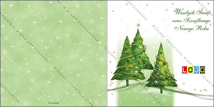 Kartki świąteczne nieskładane - BN2-120 awers