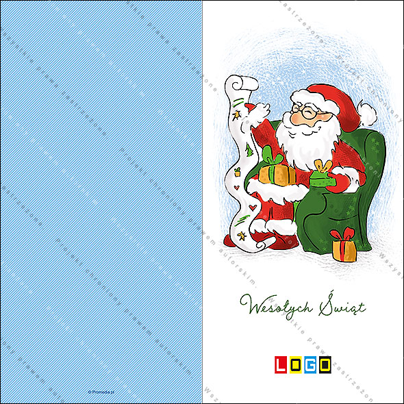 Kartki świąteczne nieskładane - BN3-178 awers